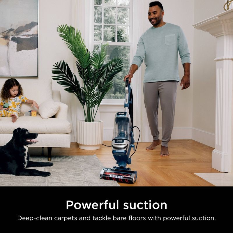 slide 2 of 15, Shark Stratos Upright Vacuum with DuoClean PowerFins HairPro, Self-Cleaning Brushroll, Odor Neutralizer Technology Navy AZ3002, 1 ct