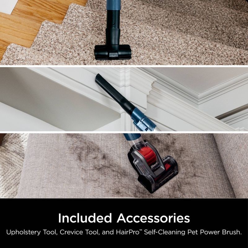 slide 13 of 15, Shark Stratos Upright Vacuum with DuoClean PowerFins HairPro, Self-Cleaning Brushroll, Odor Neutralizer Technology Navy AZ3002, 1 ct