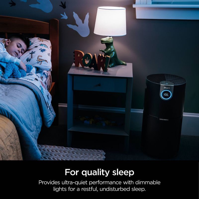 slide 11 of 19, Shark Air Purifier MAX with True NanoSeal HEPA, Cleansense IQ, Odor Lock, Cleans up to 1200 Sq. Ft, Charcoal Gray, HP202: Programmable Timer, 1 ct