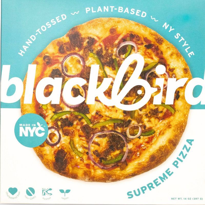 slide 1 of 5, Blackbird Foods Blackbird Frozen Supreme Plant Based Pizza - 14oz, 14 oz