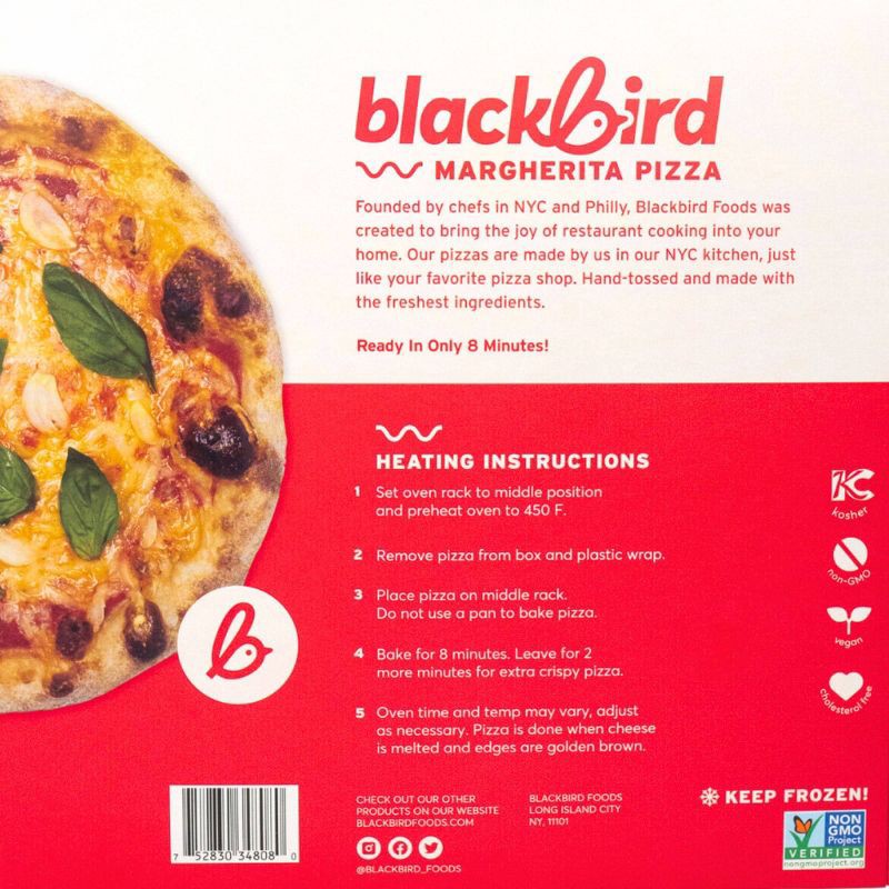 slide 2 of 5, Blackbird Foods Blackbird Frozen Margherita Plant Based Pizza - 14oz, 14 oz