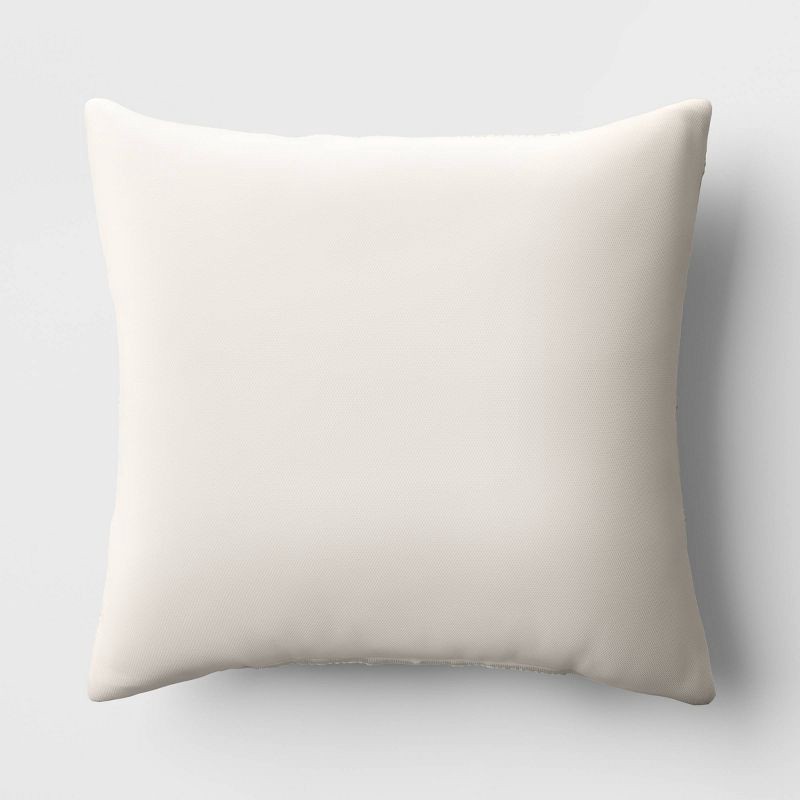 Textural Solid Square Throw Pillow Off-White - Threshold™