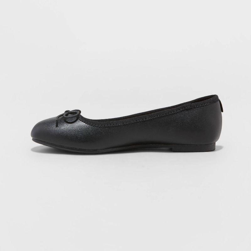 slide 2 of 9, Girls' Diana Slip-On Ballet Flats - Cat & Jack™ Black 13, 1 ct