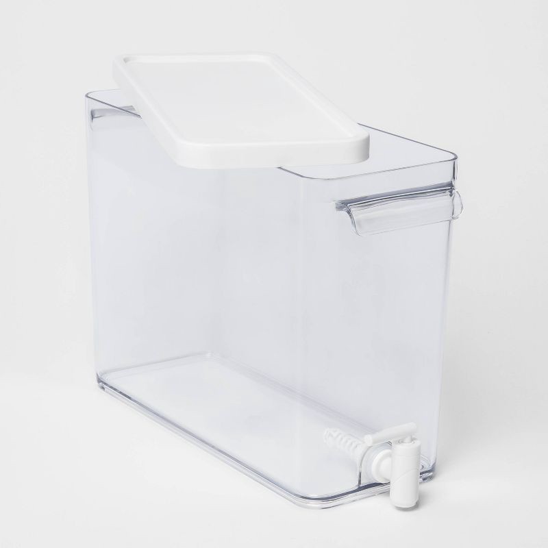 2.4gal Plastic Fridge Beverage Dispenser White - Sun Squad 2.4 gal