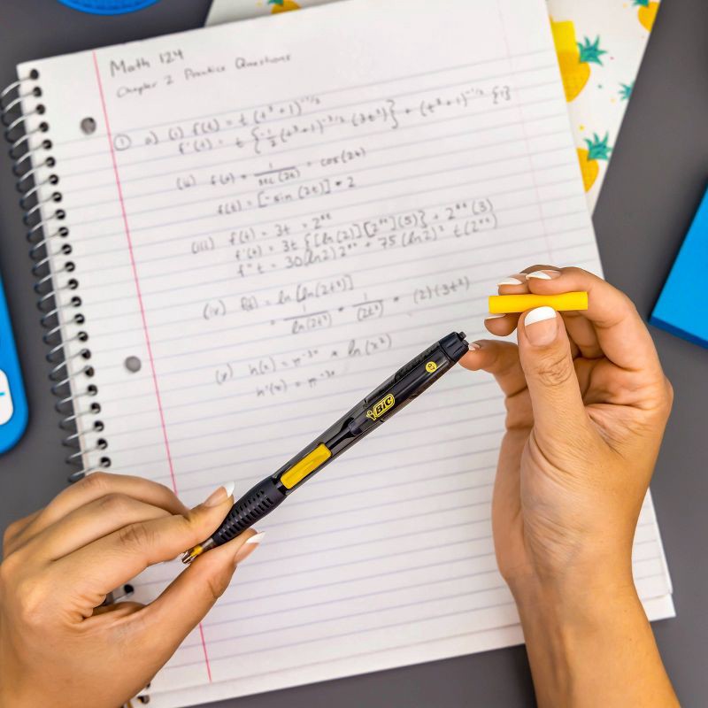 slide 5 of 5, BiC 4ct Break-Resistant Mechanical Pencil Velocity Premium: 0.7mm No. 2 Multicolor Pencils, Plastic, Ages 5+, 4 ct