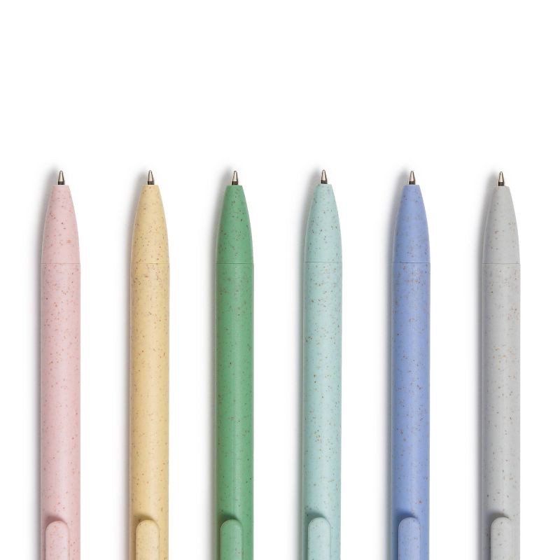 slide 4 of 6, U Brands U-Eco 6pk Ballpoint Pens Core Speckle 0.7mm Black Ink, 6 ct