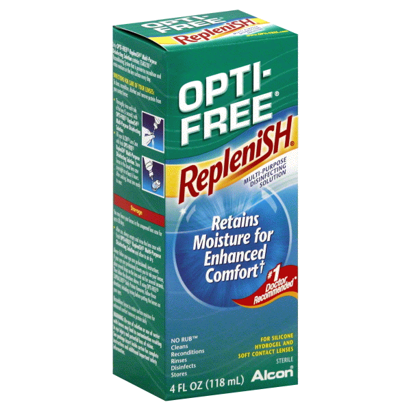 slide 1 of 2, Alcon Replenish Solution, 4 oz