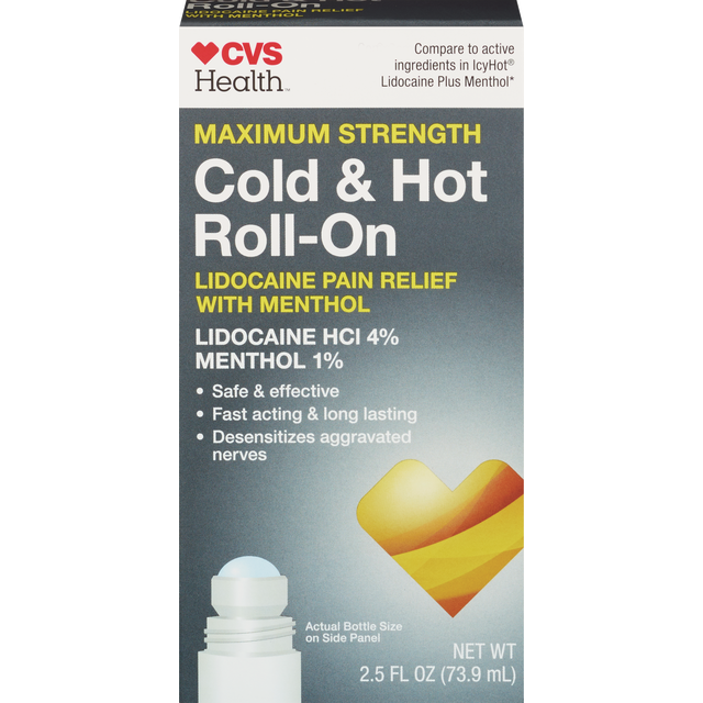 slide 1 of 1, CVS Health Roll-On Lidocaine, 2.5 oz