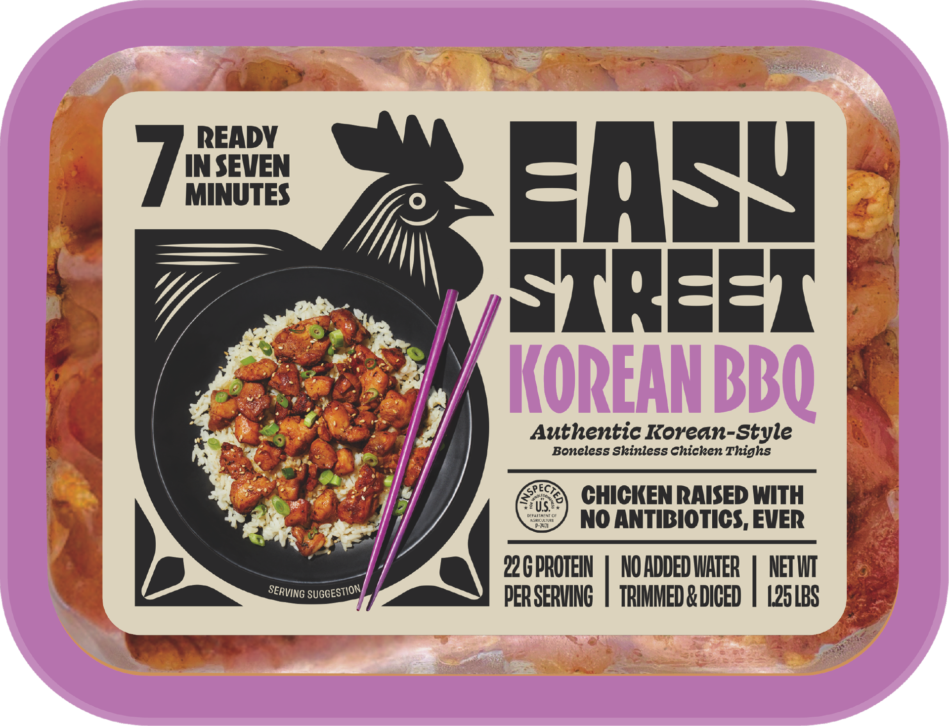 slide 1 of 1, Easy Street Korean Bb Chicken, 1.25 oz