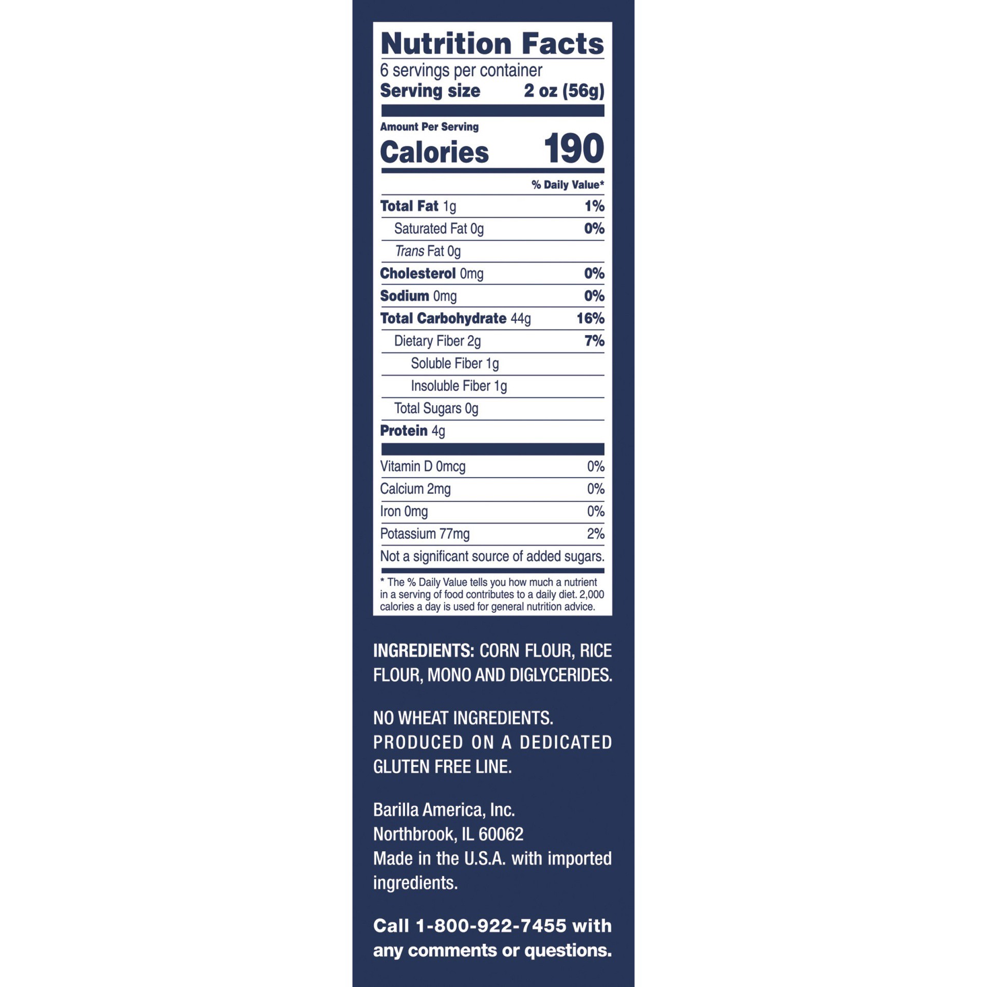 slide 8 of 8, Barilla Pasta Rotini Gluten Free Box, 12 oz