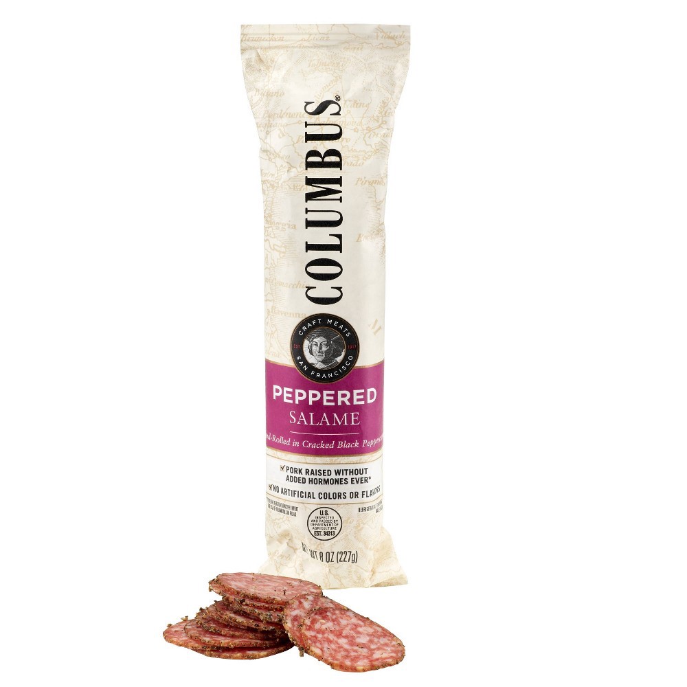 slide 4 of 6, Columbus® Peppered Salame Stick, 8 oz