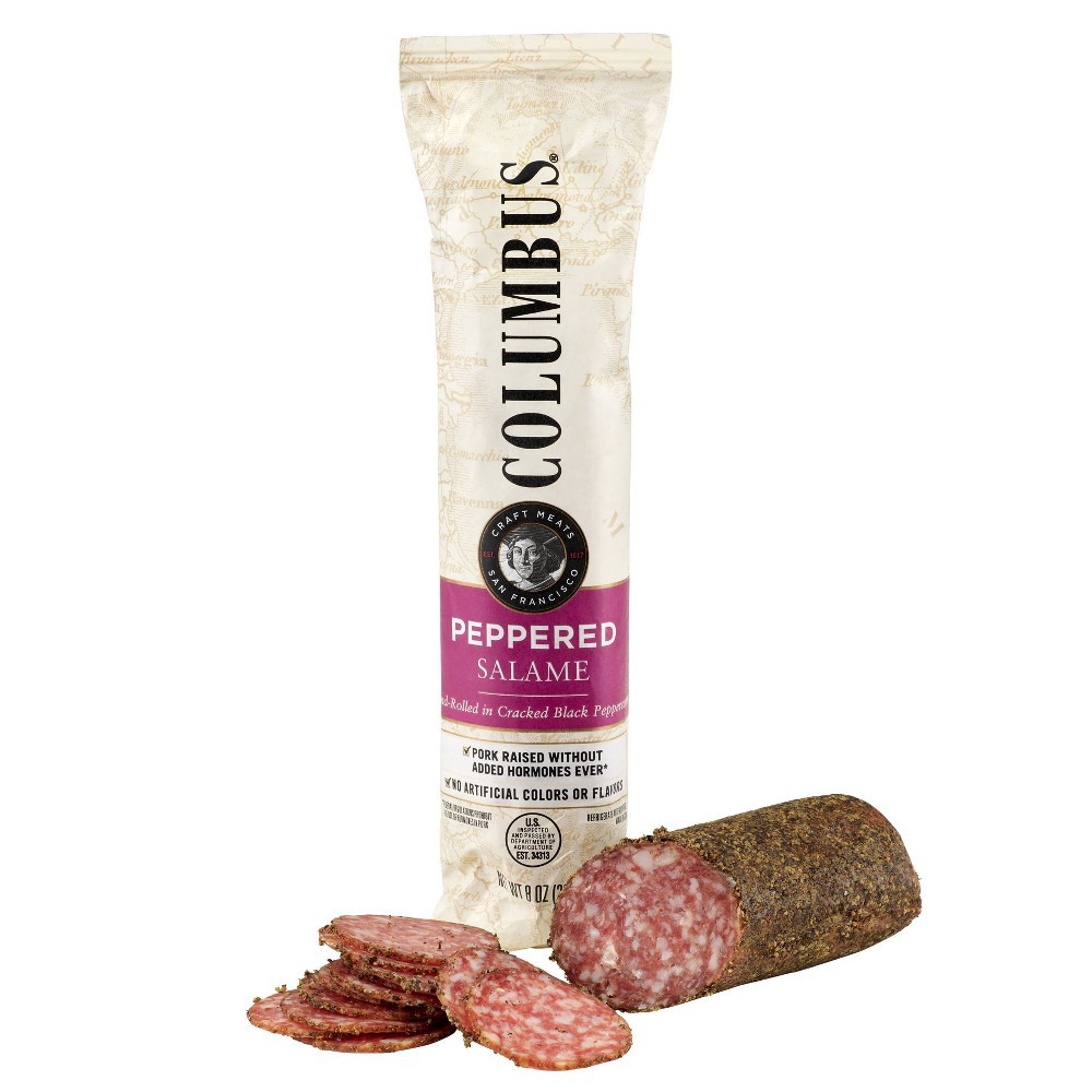 slide 3 of 6, Columbus® Peppered Salame Stick, 8 oz