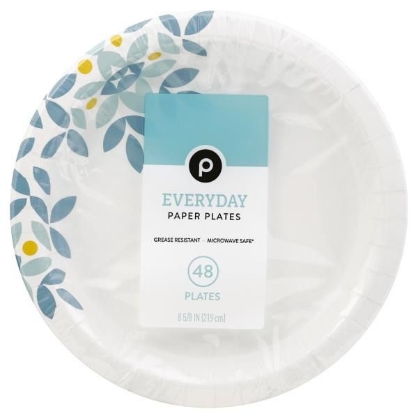 slide 1 of 1, Publix Everyday Paper Plates, 48 ct; 8.5 in