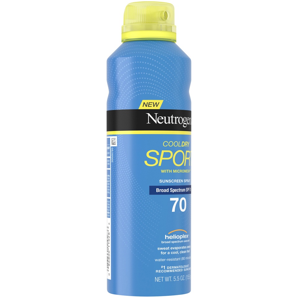 slide 2 of 6, Neutrogena Sunscreen, CoolDry, Spray, Broad Spectrum SPF 70, 5.5 oz