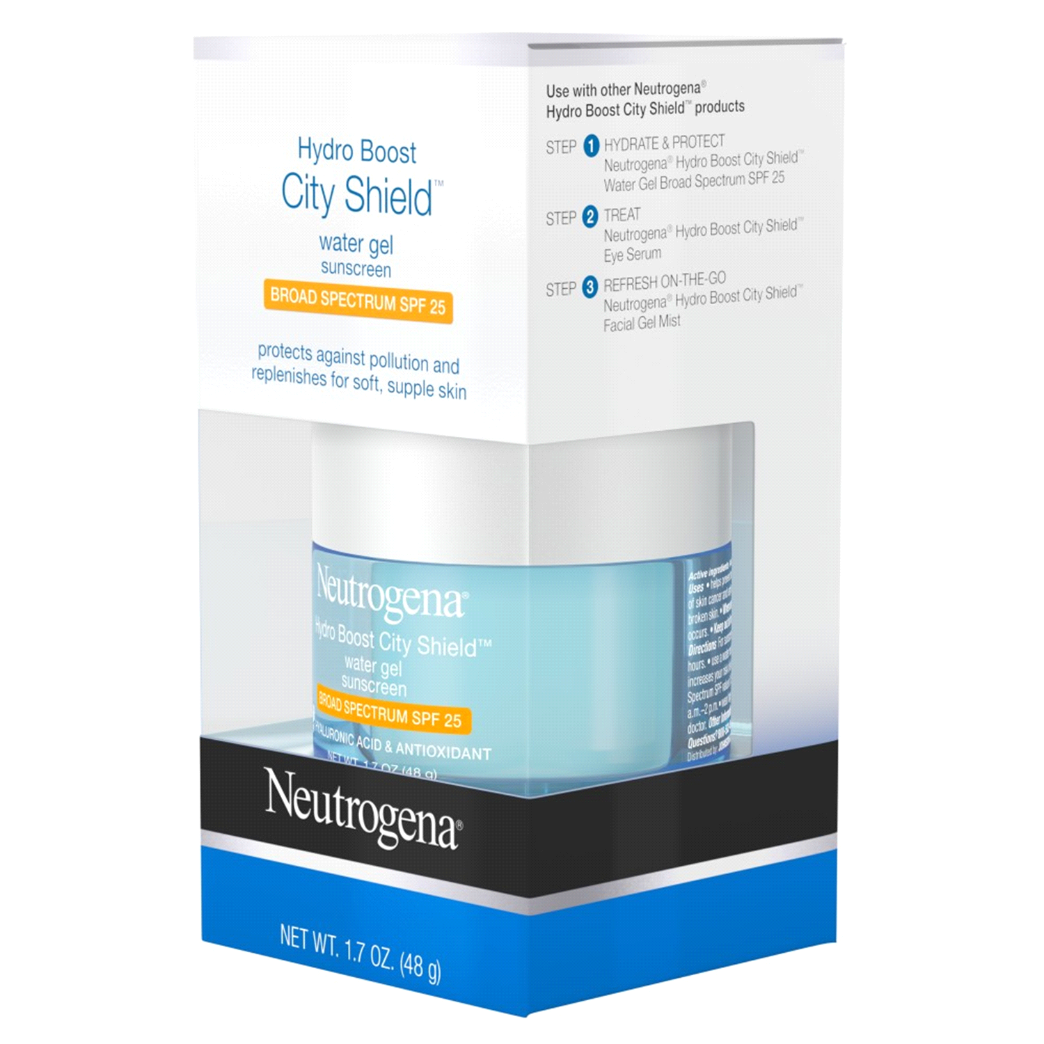 slide 2 of 4, Neutrogena Hydro Boost City Shield Water Gel with Broad Spectrum SPF 25, 1.7 Oz, 1.70 oz