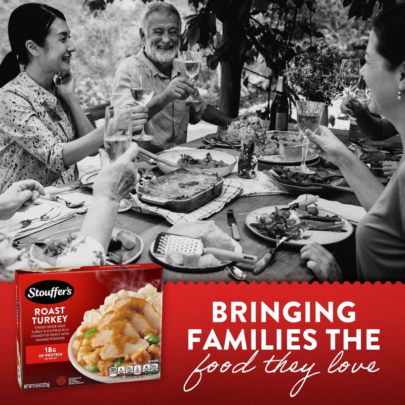 slide 4 of 9, Stouffer's Frozen Roast Turkey Microwave Meal - 9.625oz​, 9.625 oz