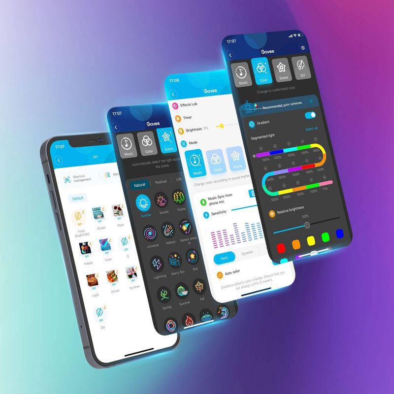 slide 9 of 9, Govee RGBIC LED Neon Rope Light 6.5': Plastic Electric App-Controlled Lighting, 1 ct