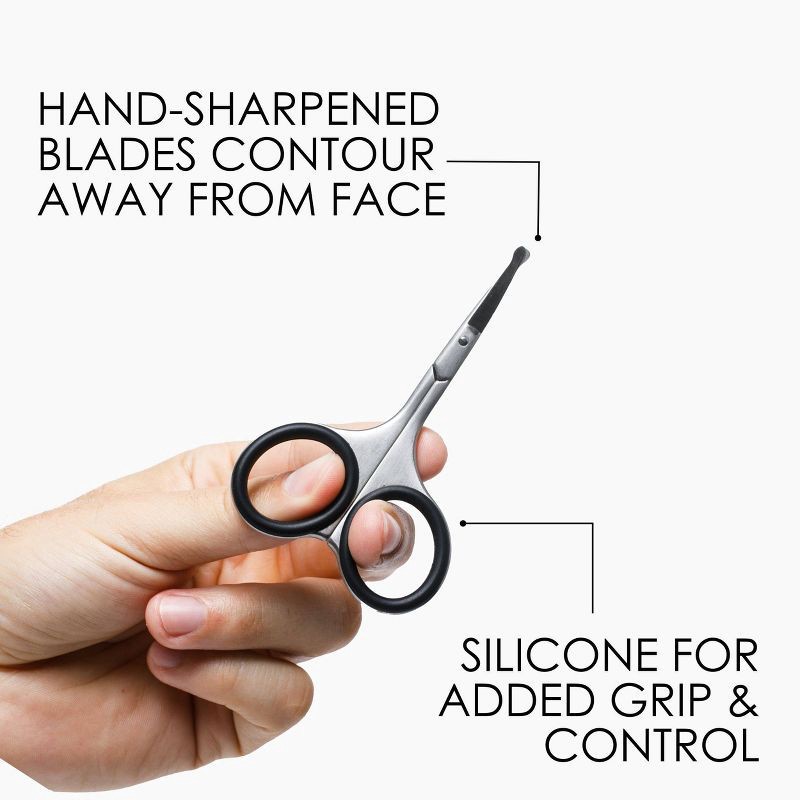 slide 4 of 6, JAPONESQUE Men's Essential Facial Grooming Scissor, 1 ct