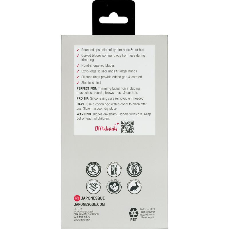 slide 6 of 6, JAPONESQUE Men's Essential Facial Grooming Scissor, 1 ct