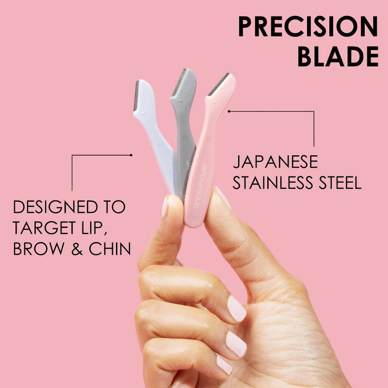 slide 7 of 10, JAPONESQUE Mini Touchup Razors - 3ct, 3 ct
