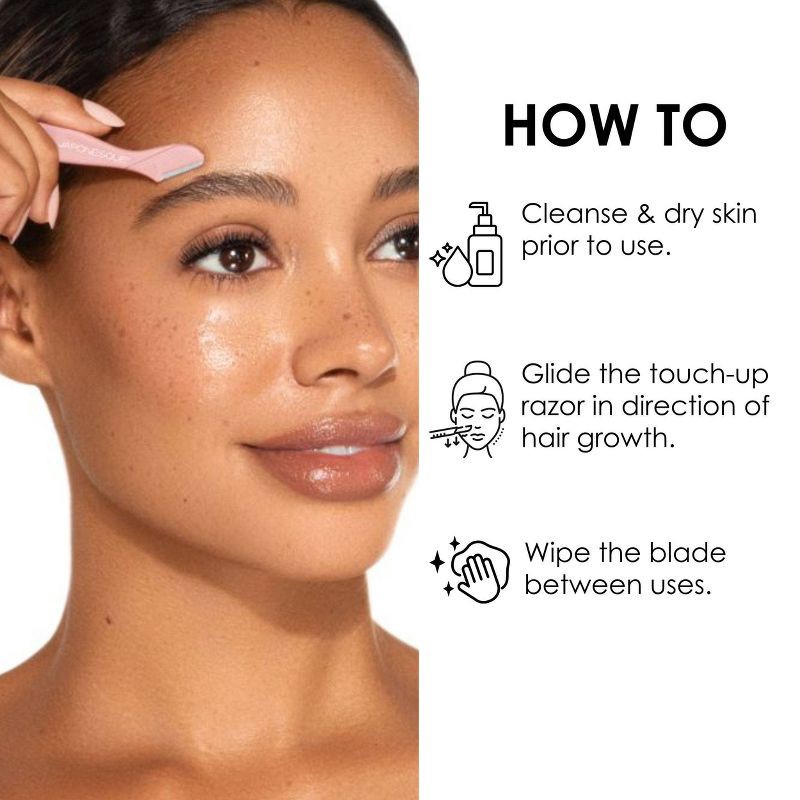 slide 9 of 10, JAPONESQUE Mini Touchup Razors - 3ct, 3 ct