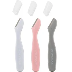 JAPONESQUE Mini Touchup Razors - 3ct: Disposable Face Shaver with Blade Guard, Manual, Travel Size, Fragrance-Free