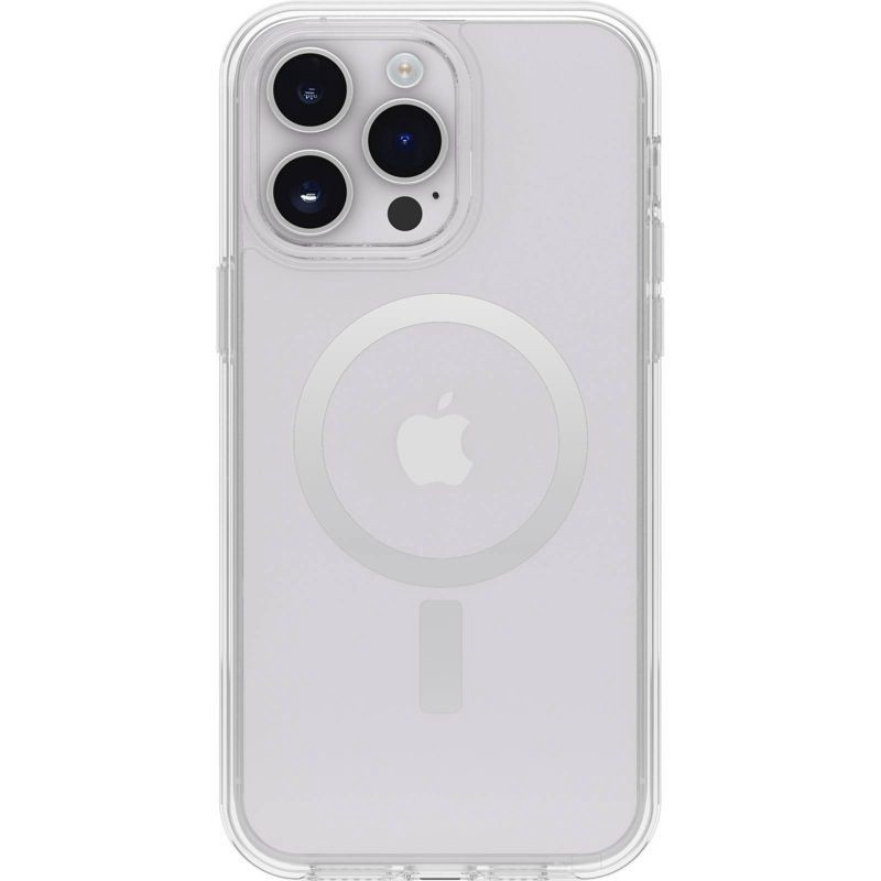 slide 1 of 3, OtterBox iPhone 14 Pro Max Symmetry Clear Plus Case with MagSafe - Clear: Bump & Impact Resistant, 1 ct