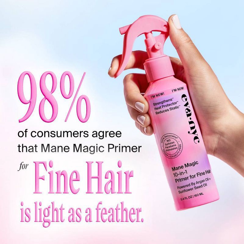 slide 9 of 10, Eva NYC Mane Magic 10-in-1 Primer for Fine Hair Heat Protector - 5.4 fl oz, 5.4 fl oz