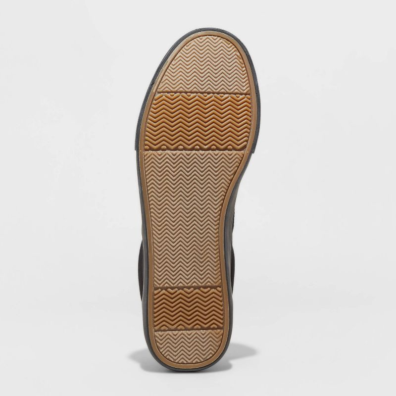 slide 4 of 5, Men's Brady Canvas Sneakers - Goodfellow & Co™ Black 8: Lace-Up, Padded Collar, Round Toe, 1 ct