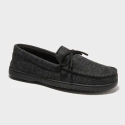 dluxe by dearfoams Men's Dilan Slippers - Charcoal Gray XL
