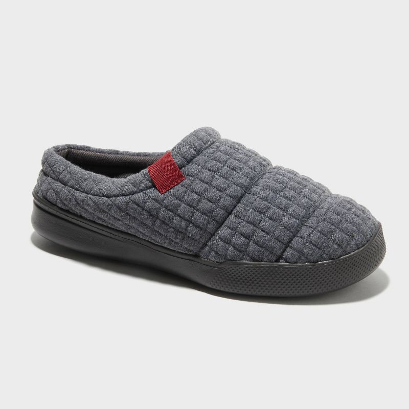 slide 1 of 4, dluxe by dearfoams Men's Julien Clog Slippers - Gray S: Machine Washable, Indoor/Outdoor Outsole, 1 ct