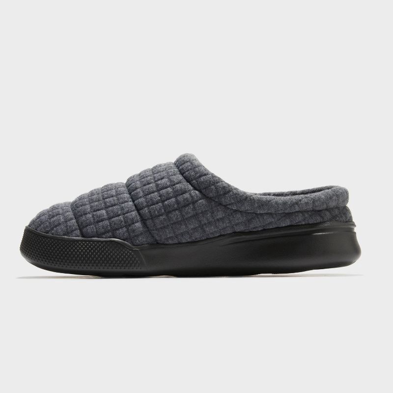 slide 2 of 4, dluxe by dearfoams Men's Julien Clog Slippers - Gray XL: Machine Washable, Indoor/Outdoor Outsole, 1 ct