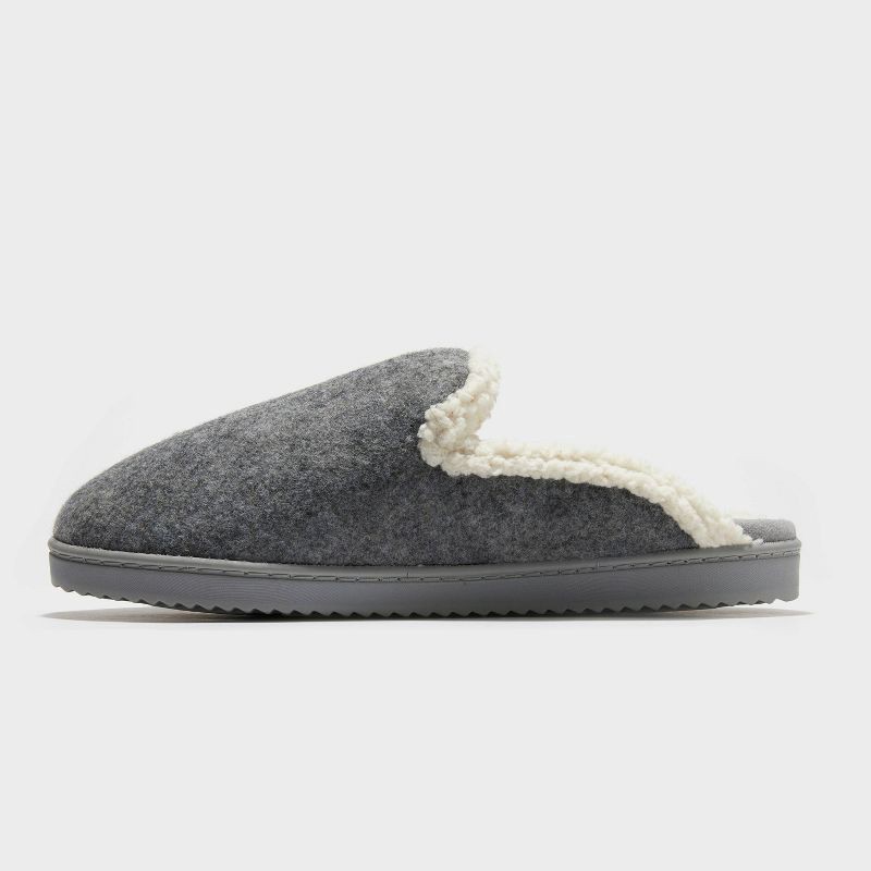 slide 2 of 4, dluxe by dearfoams Women's Maci Felted Scuff Slippers - Gray XL: Machine Washable, Indoor/Outdoor Outsole, Cushioned Insole, 1 ct