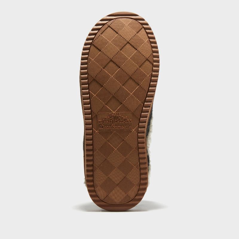 slide 4 of 4, dluxe by dearfoams Women's Maci Felted Scuff Slippers - Black XL: Indoor/Outdoor Cushioned Slide House Shoes, 1 ct