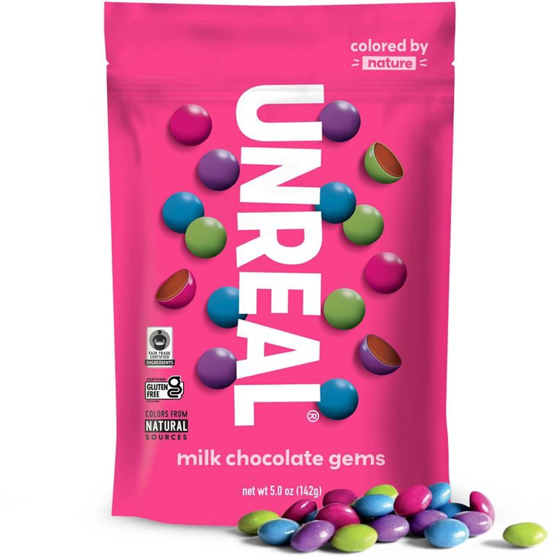 slide 1 of 6, UNREAL Milk Chocolate Candy Gems - 5oz, 5 oz