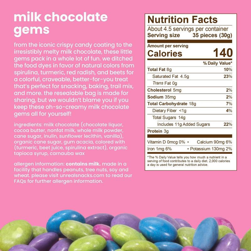 slide 5 of 6, UNREAL Milk Chocolate Candy Gems - 5oz, 5 oz