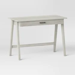 Paulo Wood Writing Desk with Drawer Weathered White - Threshold™: Sleek Home Office Furniture, Laminate Surface, Metal Hardware