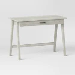 Paulo Wood Writing Desk with Drawer Weathered White - Threshold™: Sleek Home Office Furniture, Laminate Surface, Metal Hardware