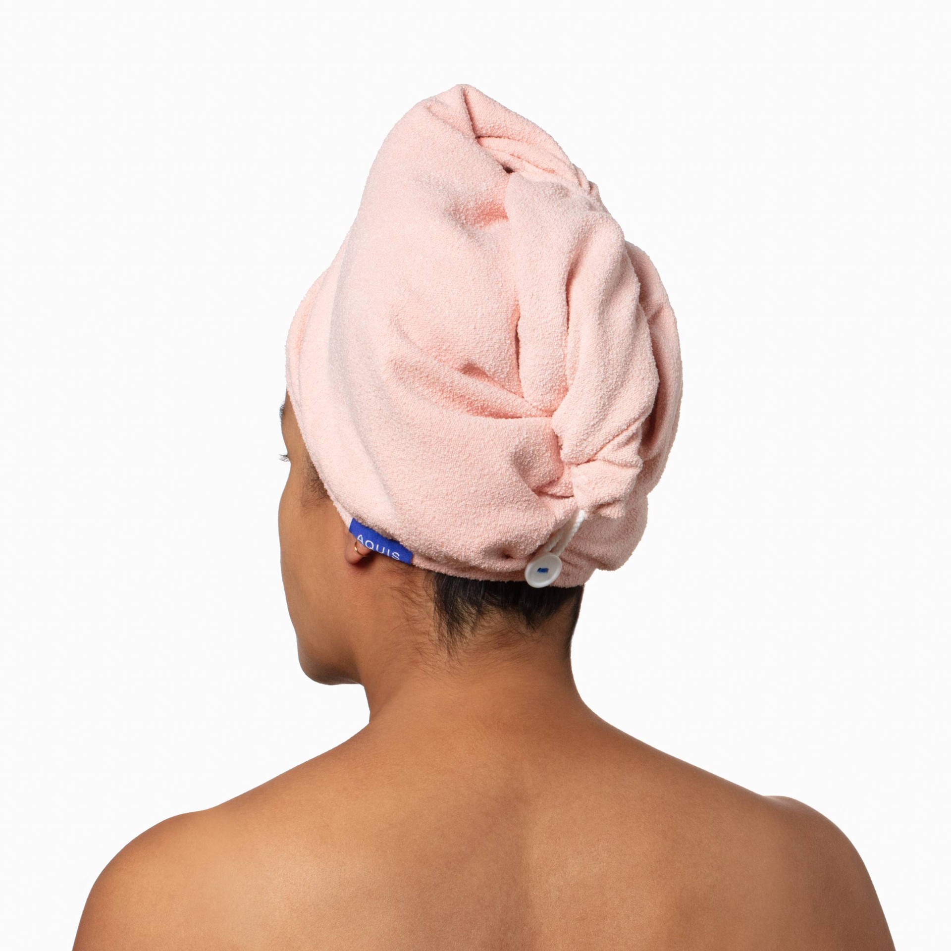 slide 2 of 6, AQUIS Hair Wrap Drying Towel Tool Recycled Microfiber - Lotus Pink, 1 ct