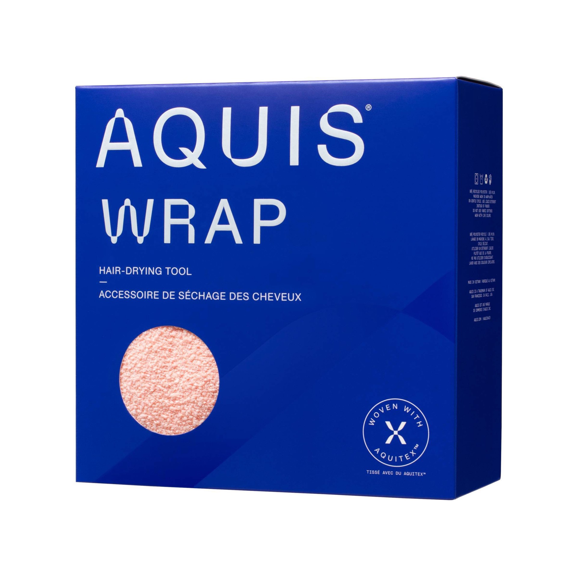 slide 4 of 6, AQUIS Hair Wrap Drying Towel Tool Recycled Microfiber - Lotus Pink, 1 ct