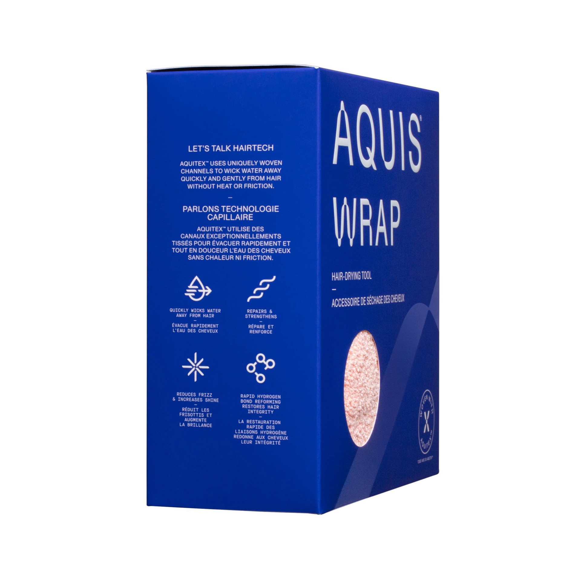 slide 5 of 6, AQUIS Hair Wrap Drying Towel Tool Recycled Microfiber - Lotus Pink, 1 ct