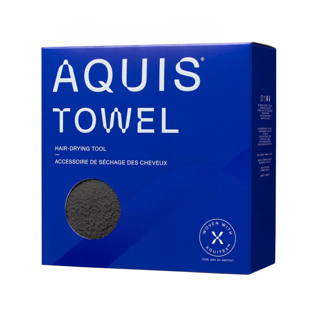 slide 3 of 6, AQUIS Towel Hair-Drying Towel Tool Recycled Microfiber - Storm Gray, 1 ct