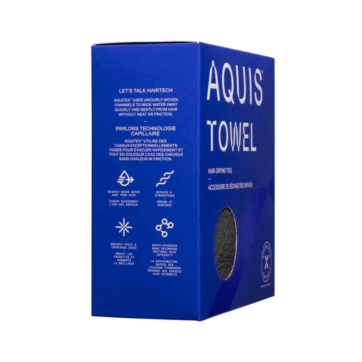 slide 5 of 6, AQUIS Towel Hair-Drying Towel Tool Recycled Microfiber - Storm Gray, 1 ct