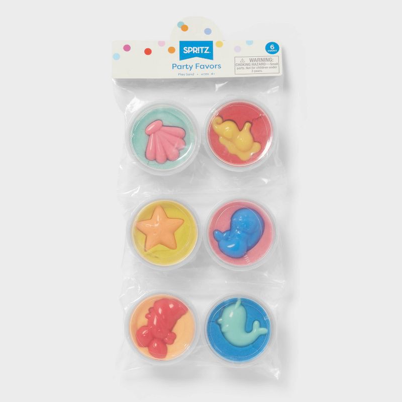 slide 3 of 3, 6ct Character Play Sand Party Favors - Spritz™: Kids Party Favor Toys, Multi-Colored, Ages 4+, Dollar Section, 6 ct
