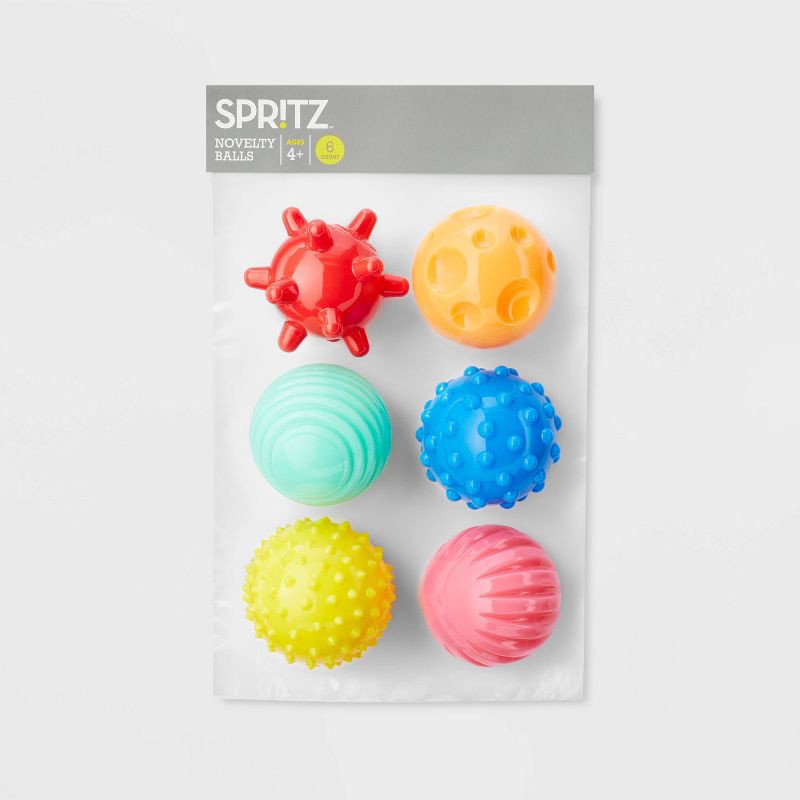 slide 3 of 3, 6ct Textured Balls Party Favors - Spritz™, 6 ct