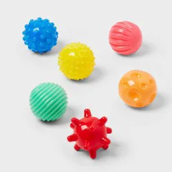 6ct Textured Balls Party Favors - Spritz™: Bouncy Stress Toys, Easter Egg Fillers, Kids' Multi-Colored Party Fun