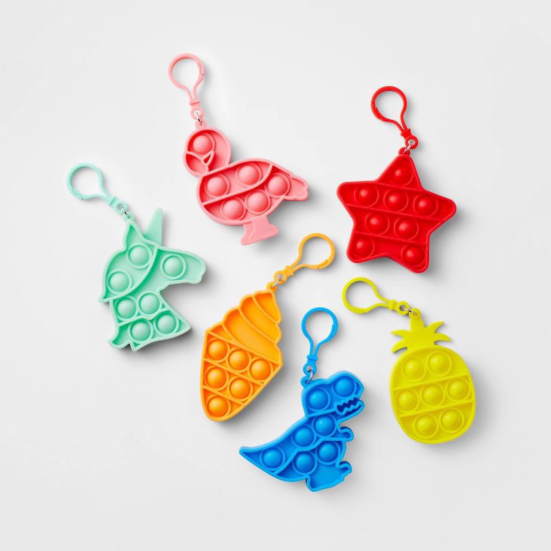 slide 1 of 4, 6ct Bubble Pop Keychain Favors - Spritz™, 6 ct