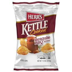 Herr's Kettle Cooked Mesquite BBQ Flavored Potato Chips 7.5 oz