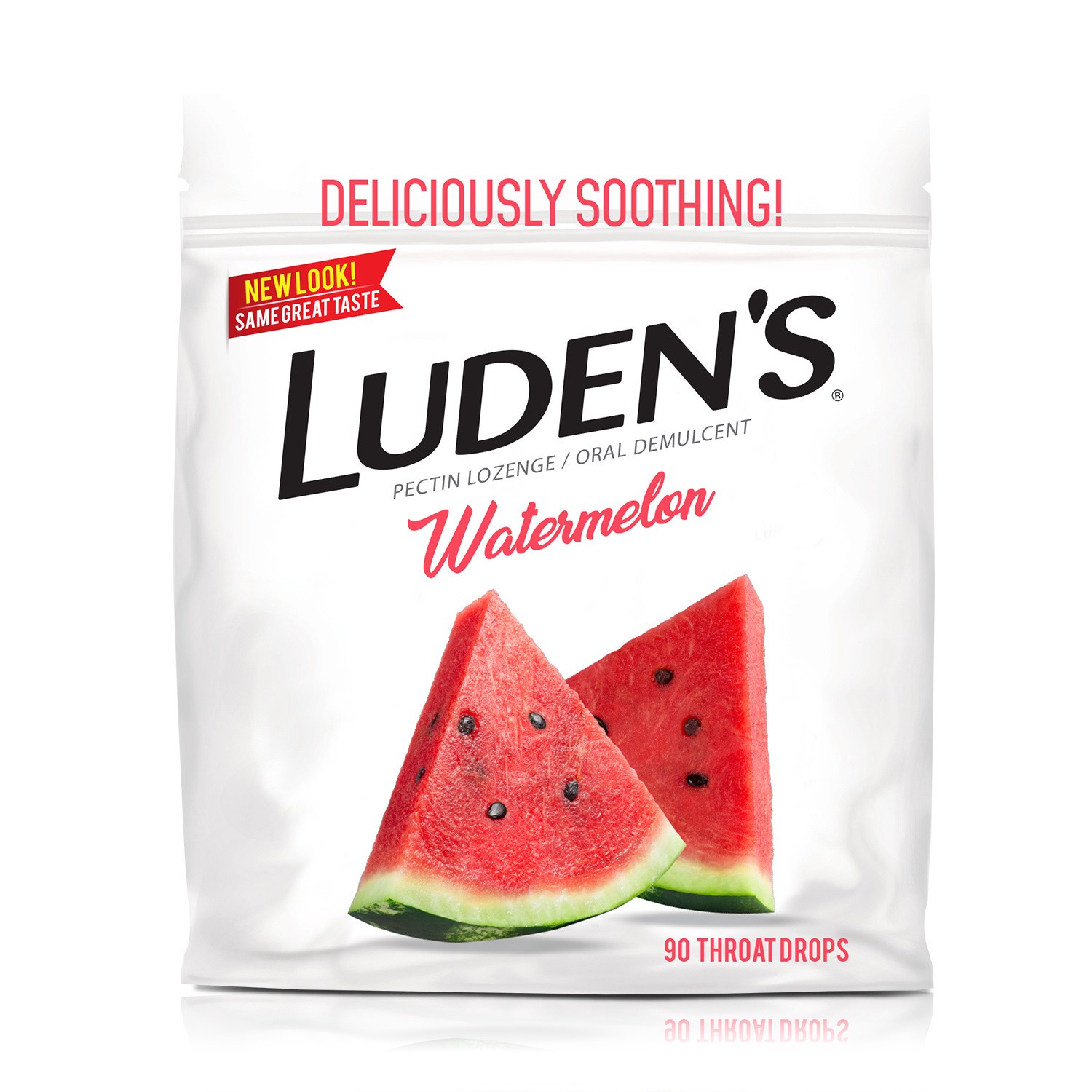 slide 1 of 2, Luden's Deliciously Soothing Throat Drops, Watermelon Flavor, 90 Count, 1 Pack, 90 ct