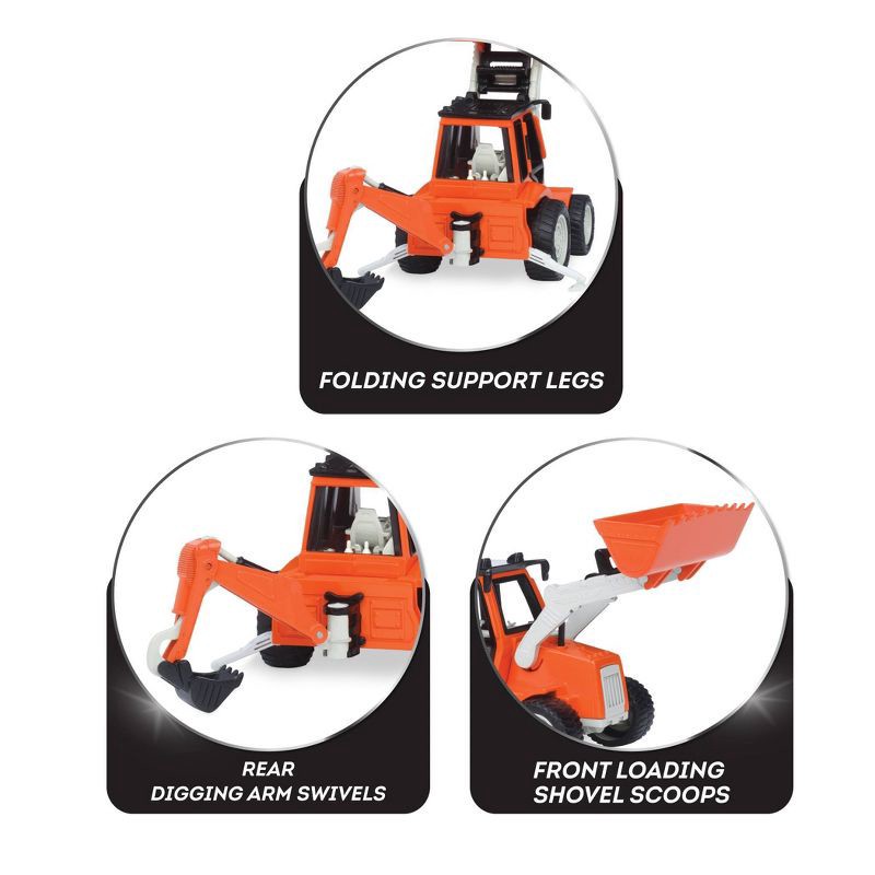 slide 6 of 17, DRIVEN by Battat Small Toy Construction Micro Fleet - 3pk: Metal & Plastic Battery-Powered Construction Vehicles, 3 ct